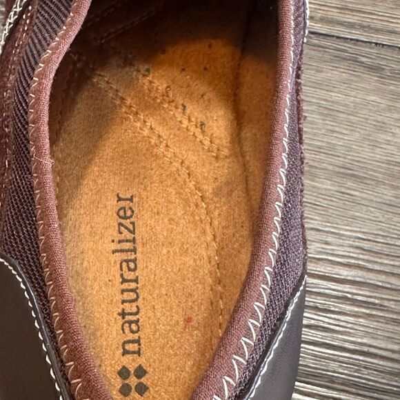 Naturalizer Brown Leather Comfort Slip-On Shoes  Casual Walking Flats Womens 9 - Picture 7 of 8